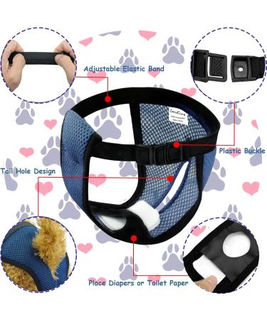 2 Pack Washable Mesh Dog Funeral Wraps | Ideal for Female Dogs - Comfort & Style - Buy Online on GoSupps.com