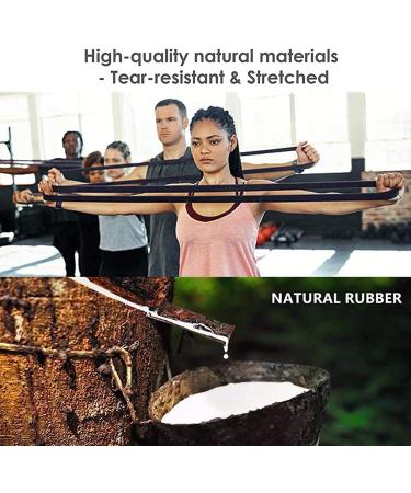 Resistance Band Pull Up Assist Set - Durable Latex Workout Bands for Home Gym Fitness - Red/Green/Black/Purple - Buy Online on GoSupps.com