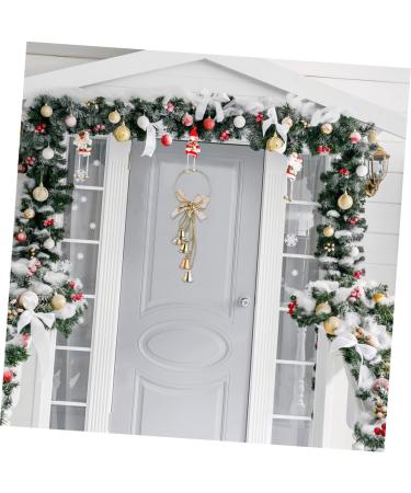 Abaodam 3pcs Christmas Baubles Clothes Rack Christmas Tree Bells Christmas Bell Pendant Pure Gold Metal - Buy Online on GoSupps.com