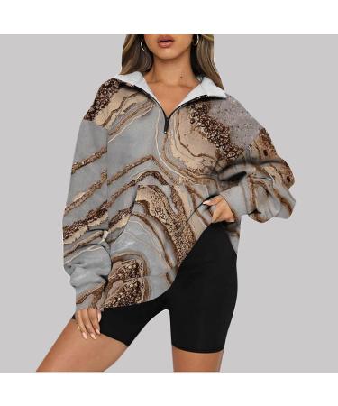 Shop Stylish Creoqiji Women's Long Sweater - Fashionable Printed Terry Bathrobe with Zipper Collar | Casual & Comfortable International Shipping Available - Buy Online on GoSupps.com