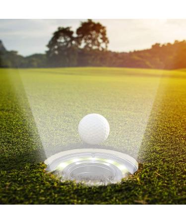 Retisee Glow Golf Hole Lights Set - 4 Pcs LED Glowing Golf Hole, Putting Green Flags, Poles, Light Up Cups for Night Play - Buy Online on GoSupps.com
