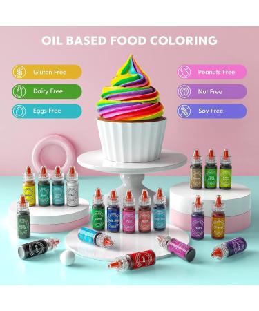Oil Based Food Coloring for Chocolate Nomeca 20 Food Coloring Set for Cake Decorating - Food Grade Edible Food Dye for Baking Candy Melts Cookies Fondant - .25 Fl. Oz Bottles (6ml (Pack of 20)) - Buy Online on GoSupps.com