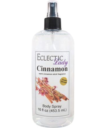 Cinnamon Body Spray (Double Strength) 16 ounces Body Mist for Women with Clean Light & Gentle Fragrance Long Lasting Perfume with Comforting Scent for Men & Women Cologne with Soft Subtle Aroma Double Strength 16 Fl Oz (Pack of 1)