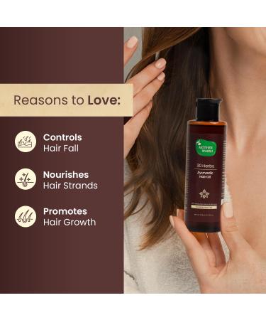 30 Herbs Natural Hair Oil - Reduce Hair Fall & Nourish Damaged Hair with Ayurvedic Formula | 200ml - Buy Online on GoSupps.com