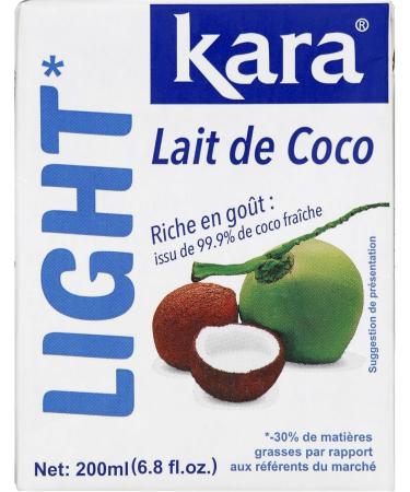 KARA - Light Coconut Milk - Rich in taste - No Additive - Pack of 2 Bricks - 200ml each - Total 400ml