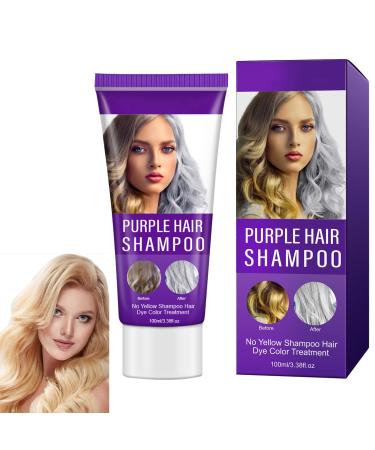 GNAUMORE Purple Toning Shampoo Anti-Yellowing Shampoo for Blonde Hair Anti-Yellowing Shampoo for Bleached Hair Professional Anti-Yellowing Hair Shampoo Hair Growth Serum