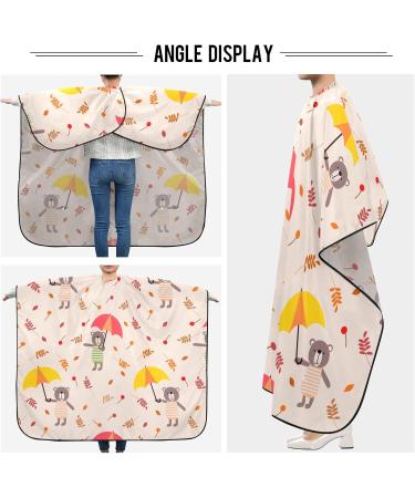 Waterproof Barber Cape - Cute Bear Umbrella & Cheetah Haircut Bib for Men & Women | Unisex Hair Cutting Cape - Shop Now - Buy Online on GoSupps.com