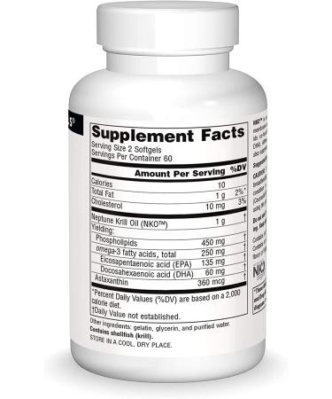 Source Naturals NKO Neptune Krill Oil 500 mg - 120 Softgels | Omega-3 & Antioxidants - Buy Online on GoSupps.com