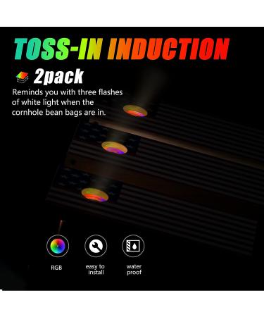 Teamaze RGB Flashing Cornhole Board Lights Set - 2 Pcs for 4ft x 2ft Boards - Perfect for Camping and Backyard Games - Buy Online on GoSupps.com