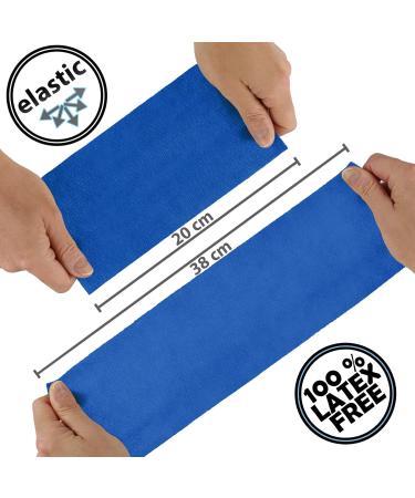 Alpidex 6 Rolls Self-Adhesive Elastic Vet Wrap Tape 10cm x 4.5m - Blue Bandages for Horses Dogs & Humans - International Shipping Available - Buy Online on GoSupps.com