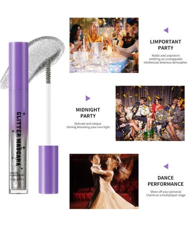 Glitter Mascara Waterproof Mascara Long-Lasting Lengthening and Curling Eyelash Makeup for Weddings Dates Travel Parties Evening Events Stage Performances Proms and More - Buy Online on GoSupps.com