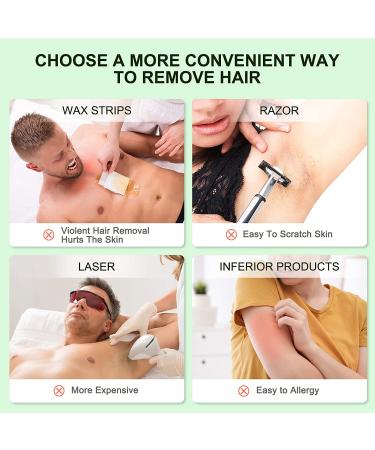 Painless Natural Hair Removal Cream for Men and Women - Gentle Depilatory Cream for Sensitive Skin - Ideal for Bikini, Intimate Areas, Arms, Legs, Underarms, Chest - 5.07 fl oz - Buy Online on GoSupps.com