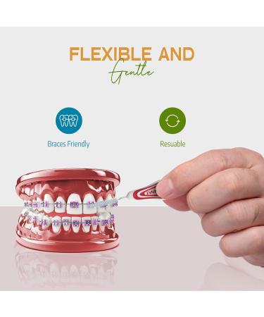 iWave Interdental Brushes Fine Size 0.4mm Pink Pack of 5 Interdental Cleaning Brushes for Total Teeth Cleaning Plaque Removal Tool Pink 5 count (Pack of 1) - Buy Online on GoSupps.com