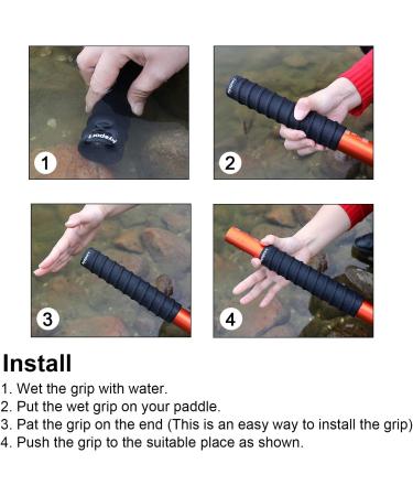 Non-Slip Silicone Kayak Paddle Grips for Blister Prevention - Blue - Buy Online on GoSupps.com