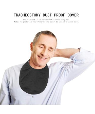 Milist Neck Trachea Cover - Breathable Cotton Stoma Protection | Dustproof for Tracheostomy & Laryngectomy (Black) - Buy Online on GoSupps.com