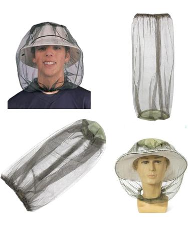 Minelife 4 Pack Head Net Face Mesh Mosquito Hat for Camping Hiking Fishing - Green - Buy Online on GoSupps.com