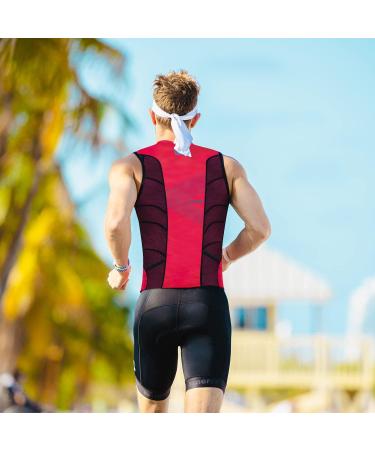Synergy Men's Elite Tri Tank Top Singlet - Black/White, Large - Buy Online on GoSupps.com