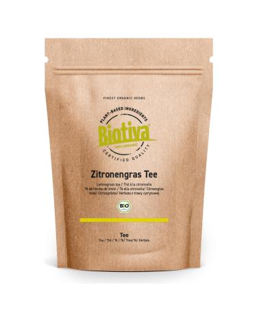 Biotiva Zitronengras Tee Bio moulu 250g - Cymbopagon citratus - citronnelle pure - sans additifs - vegan - 100% qualit biologique - Mis en bouteille et contr l en Allemagne