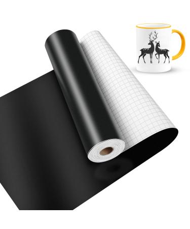 Matte Black Permanent Vinyl for Cricut  Lya Vinyl Matte Black 12 x 50Ft Permanent Adhesive Vinyl Roll for CRI-Cut  Silhouette Cameo  Vinyl Roll for Craft Cutter