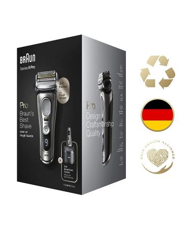Braun Series 9 Pro 9465cc Electric Razor for Men - Wet & Dry Shaver with ProLift Beard Trimmer and SmartCare Center - Noble Metal - Buy Online on GoSupps.com