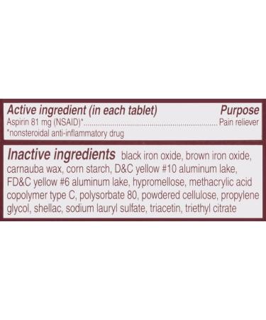 Bayer 81mg Enteric Coated Aspirin 200 Count - Pain Reliever/Fever Reducer - Buy Online on GoSupps.com