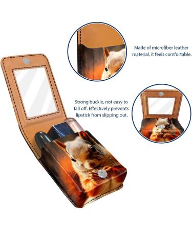Travel Lipstick Organizer Case | Portable Makeup Bag with Mirror | Cute Animal Design | Shop Now - Buy Online on GoSupps.com