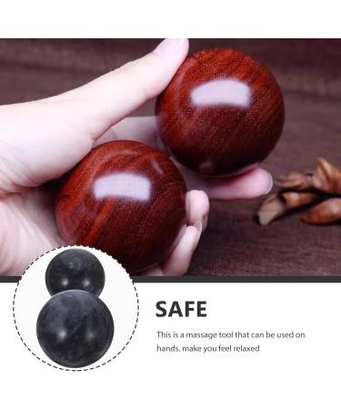 Supvox 2pcs Black Jade Baoding Balls - Chinese Health Massage & Stress Relief Exercise for Hands & Wrists - Buy Online on GoSupps.com