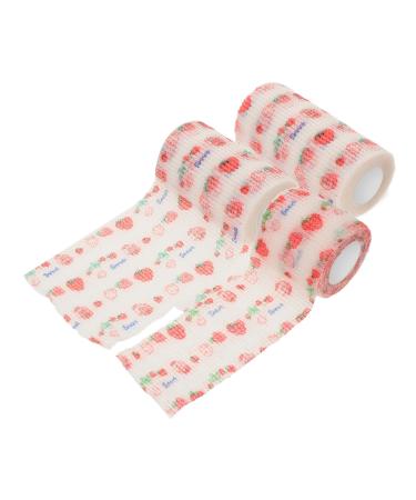 HANABASS 3 Rolls of Self Adhesive Bandages Wrap Pet Bandages Wrap Non-Woven Breathable Vet Wrap for Dog Protection