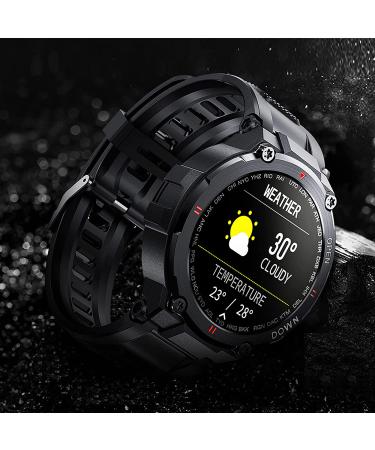 Men's Waterproof Sports Smart Watch with Heart Rate Monitor - Black - Buy Online on GoSupps.com