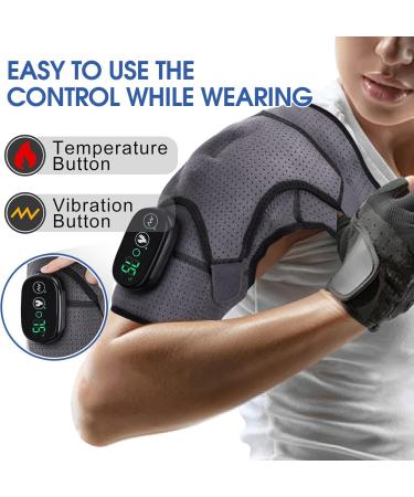 Massur d'Epaule Chauffant - Coussin Shiatsu paules avec Massage R glable | Soulagement Musculaire - Noir - Buy Online on GoSupps.com