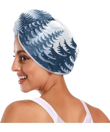 Super Absorbent Trees Forest Hair Towel 2 Pack | Quick Dry Hair Turbans for Women & Girls - Ideal for Fast Drying - Buy Online on GoSupps.com