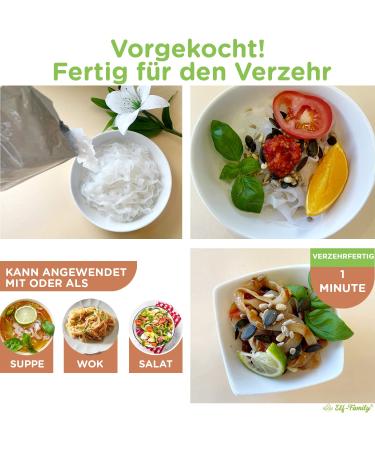 Elf Family Bio Konjak Noodles - Low Carb Shirataki Fettuccine (9kcal) | Keto Vegan Gluten-Free Pasta - 270g x6 Pack | Instant Sugar-Free Noodles - Buy Online on GoSupps.com