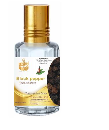 LEVENMOOI Black Pepper (Piper nigrum) Pure & Natural Therapeutic Grade Essential Oil Glass Without Dropper (5ml