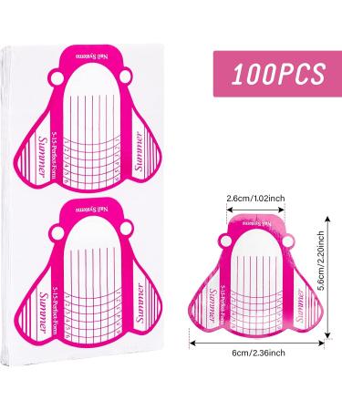 G2PLUS 100 Nail Stencils - Gel Nail & Extension Stencils | Pink Nail Art Stencils for Perfect Manicures - Buy Online on GoSupps.com
