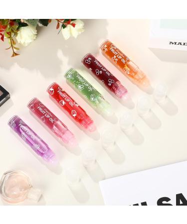 Greoer 6 Pieces Lip Balm Lip Oil Set Fruit-flavored Moisturizing Lip Gloss Plumping Lip Gloss Crystal Jelly Liquid Lipstick for Women and Girls Peach Orange Avocado Strawberry Grape Cherry 1 count (Pack of 6) - Buy Online on GoSupps.com