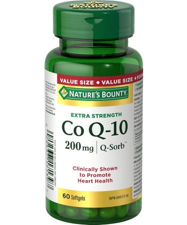 Nature's Bounty Co Q10 Extra Strength 200mg Supplement Promotes Heart Health Multi-colored 60 Softgels & Vitamin D3 2500 IU 300 Softgels Helps to prevent Vitamin D deficiency Value Size Co Q10 + VITAMIN 801138 - Buy Online on GoSupps.com