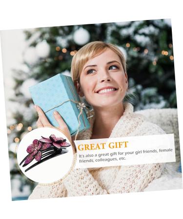 Housoutil Grip Hair Back Hair Holder Clip Korean Hair Clips Curl Clips Rhinestone Barrettes for Women Rhinestones Back Hair Clip Miss South Korea - Buy Online on GoSupps.com