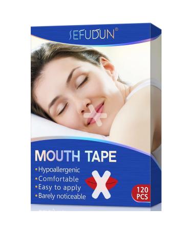 Mouth Tape for Sleeping 120 Pcs Sleep Strips for Better Nose Breathing Less Mouth Breathing Improved Sleeping Quality and Instant Snoring Relief