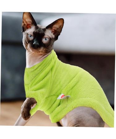 Yardwe Pet Kitten Sweater - Breathable Winter Jacket for Cats | Cozy Coats & Costumes | Light Green | Perfect for Autumn & Winter - Buy Online on GoSupps.com