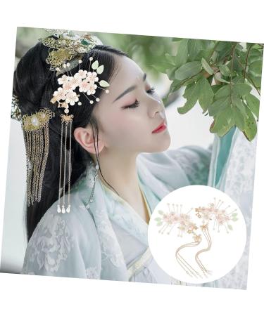 minkissy 2 Pairs Antique Hairpin Headdress Chinese Hanfu Vintage Chinese Hair Clip Wedding Hair Floral Hair Pin Hanfu Tassel Clip Chinese Hair Comb Hair Charms Crystal China Pearl Bride - Buy Online on GoSupps.com