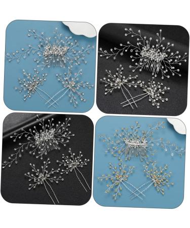 FRCOLOR 2 Sets Bridal Headwear Wedding Hair Clip Bridal Headpieces for Wedding Rhinestone Hair Headpiece Wedding Headdress Pearl Hair Pin Pearl Headpiece Comb Zinc Alloy Bride Rhinestones - Buy Online on GoSupps.com