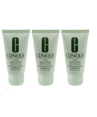 Lot of 3 Clinique 7 Day Scrub Cream Rinse-off Formula 30ml Each
