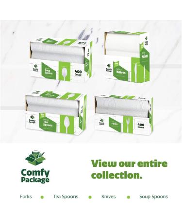 400 Pack Light-Weight White Disposable Plastic Teaspoons - Ideal for Parties and Events - Buy Online on GoSupps.com