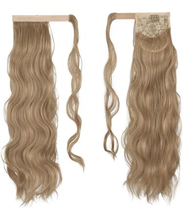 GUILOPOER Wrapped Ponytail 55 cm Long Curly Hairpiece Braid Clip in Ponytail Wavy Curly Synthetic Hair Extension for Women (27/613) - Buy Online on GoSupps.com