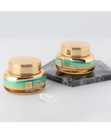 FARMSTAY Gold Collagen Nourishing Cream - Anti-Aging Face Moisturizer for Vibrant Skin & Elasticity - 1.85 oz - Buy Online on GoSupps.com