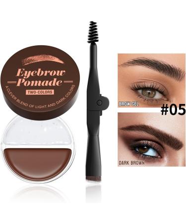Bestvisse 2 in 1 Eyebrow Pomade Long Lasting Eyebrow Styling Cream with Brush Two Colors Eyebrow Styling Cream for Women - Buy Online on GoSupps.com
