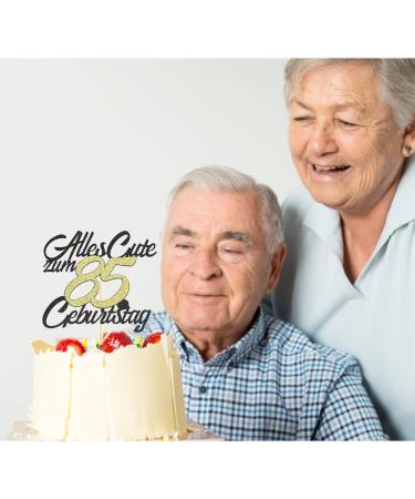 Sumerk 85th Birthday Cake Topper | Happy 85th Birthday Decoration for Men & Women | Celebrate 85 Years with Style! - Buy Online on GoSupps.com
