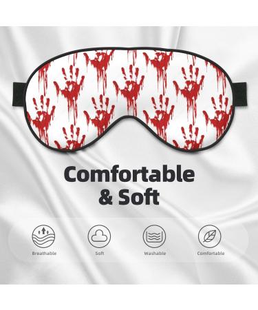 Bloody Handprints Soft Eye Mask | Sleep Mask for Men & Women | Travel Comfort & Relaxation - Buy Online on GoSupps.com