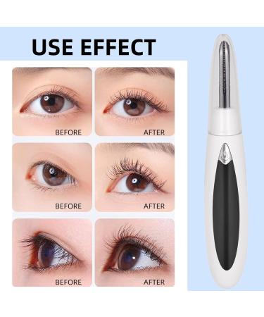 TBeautfave Heated Eyelash Curler Electric Eyelash Curler 10s Quick Heat Eyelash Curlers Double Heating Wires Wand-Shaped Tip 3 Temperature Settings Curled Lasting for Eye Beauty Makeup - Buy Online on GoSupps.com