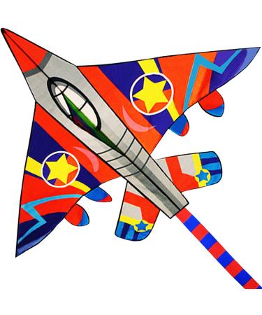 HONBO 58" Fighter Plane Kites for Kids Easy to Fly, Kite for Adults, with Kite Reel and 200ft String, Beginner Kite for Beach Trip
